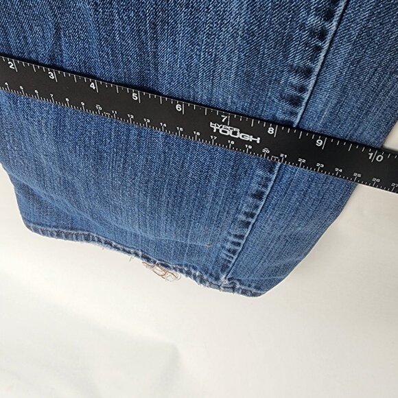 Lucky Brand Mens Distressed Blue Jeans 36x32 Straight Fit Medium Wash Denim - Picture 11 of 11